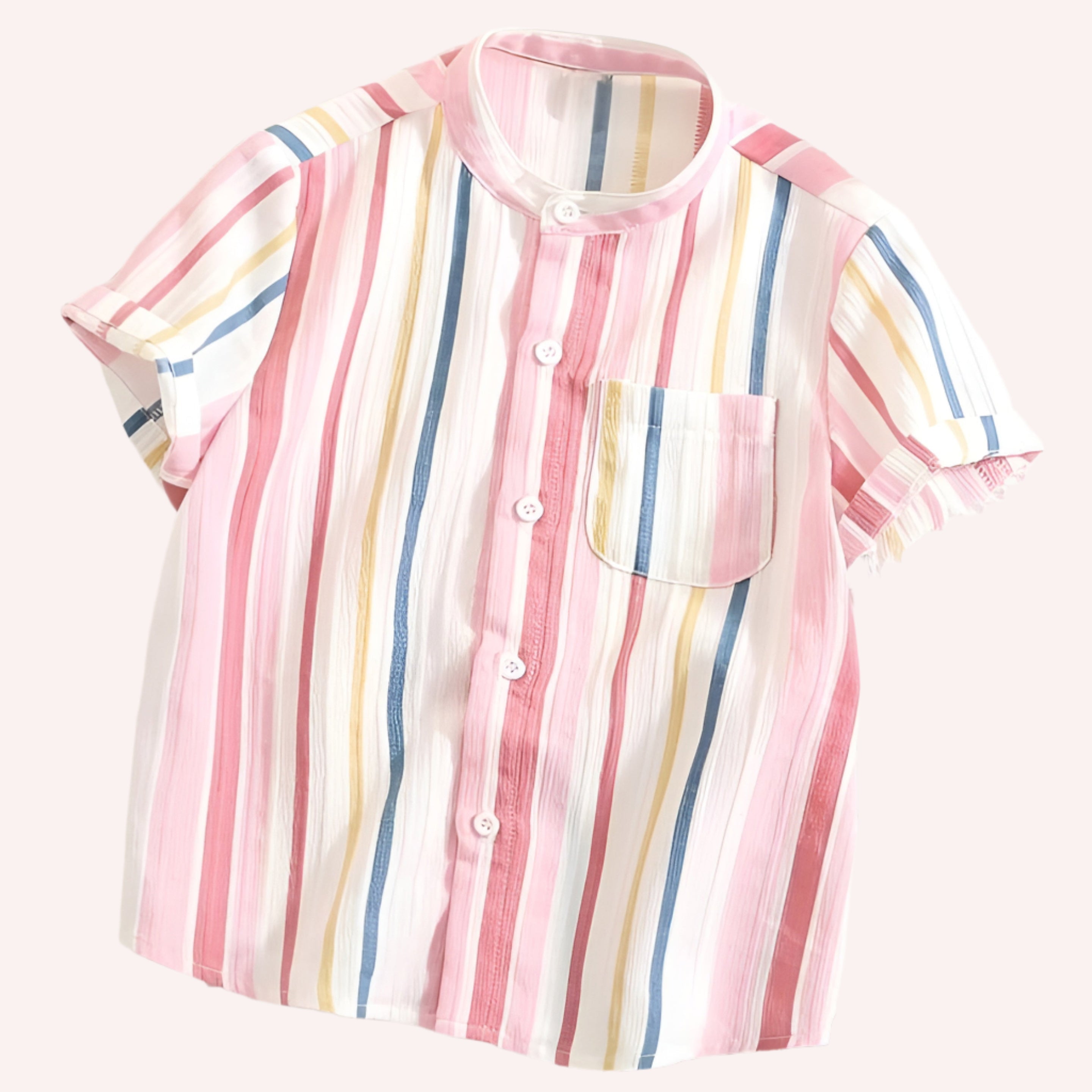 Shinydots Baby Boy Striped Short Sleeve Button Down Shirt Pack Of 2 For Outings and Summer