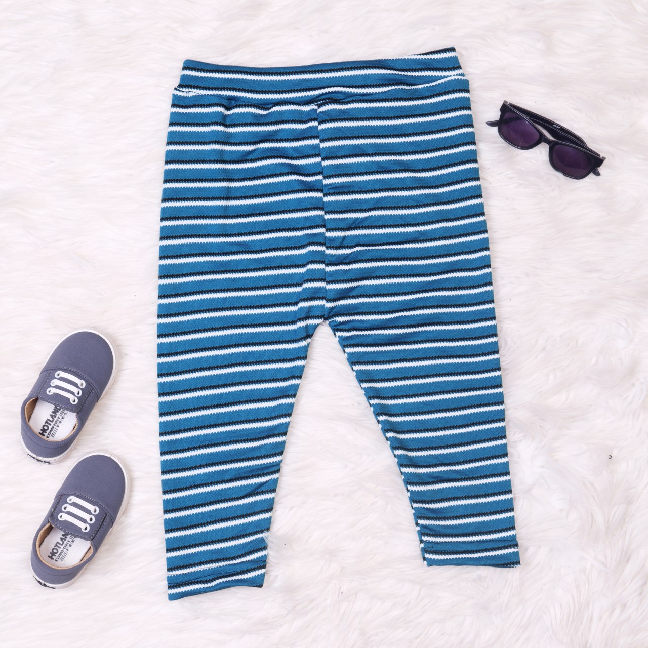 Shinydots Baby & Toddler Boys Blue Striped Full-Sleeve T-Shirt & Track Set – Stylish & Comfortable Kids Outfit