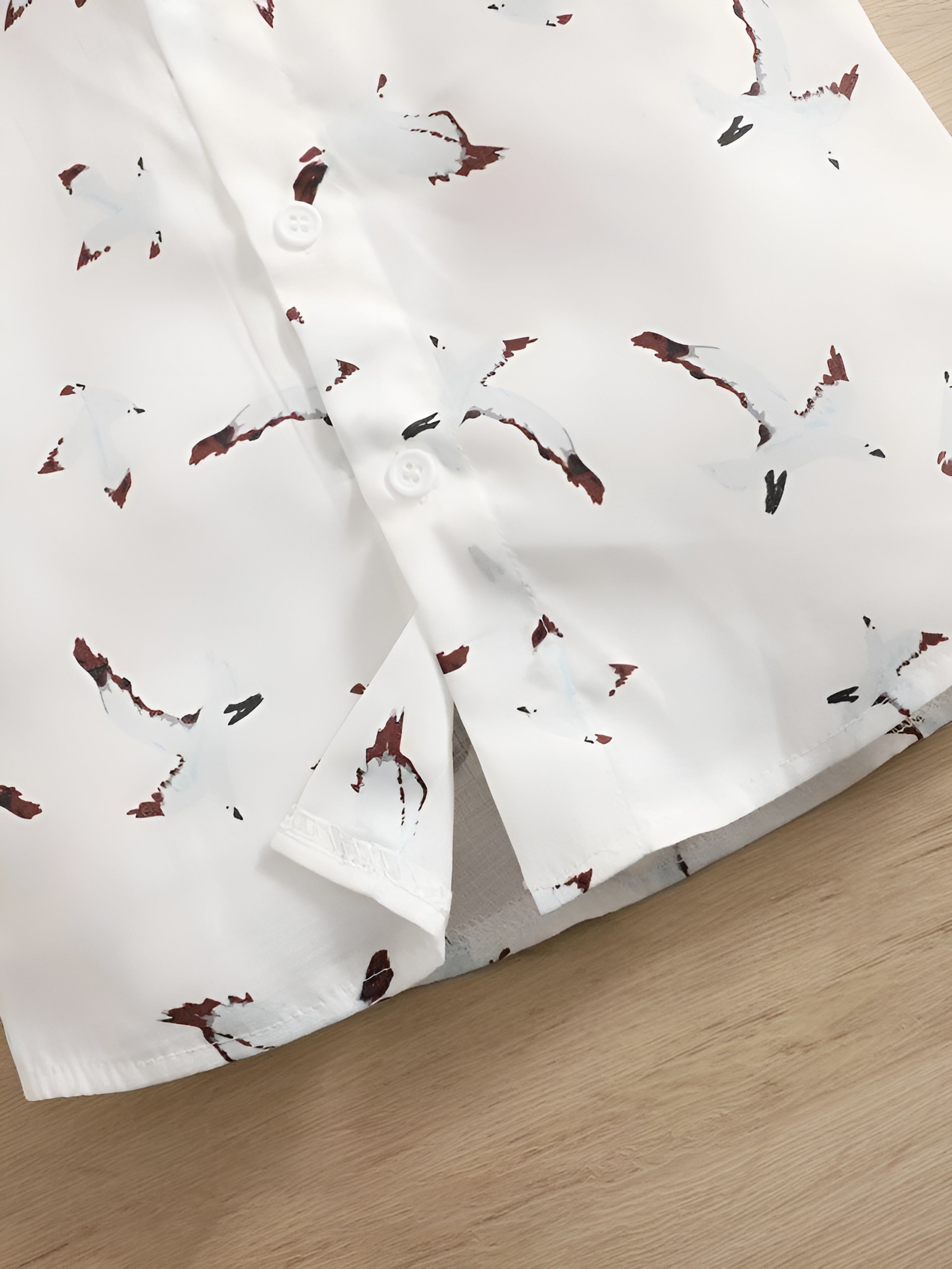 Trendy Party Wear White Printed Cotton Base Shirt For Baby Boys